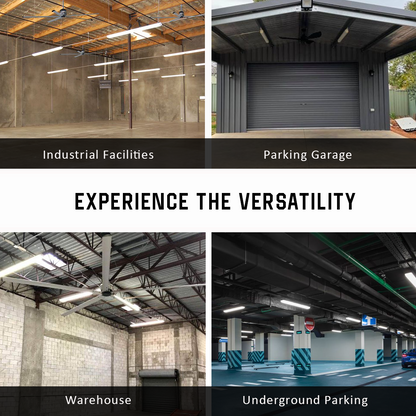 Bakersmith LED Vapor Proof Parking Garage Light Fixture, 4ft LED Shop Light, 60W 6400 Lumens, 4000K Neutral White, Durable Indoor/Outdoor Commercial Light for Garage, Workshop & Warehouse