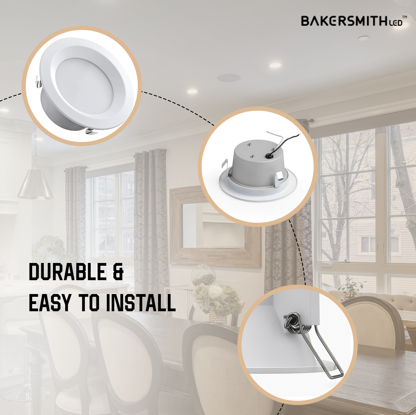 4-Inch LED Recessed Downlights – 16 Pack, Dimmable Ceiling Lights, CCT Selectable 3000K, 8W Adjustable, 670 Lumens, ETL/DLC Listed